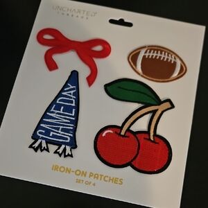 Iron-On Patches Set - Red, Blue, Brown